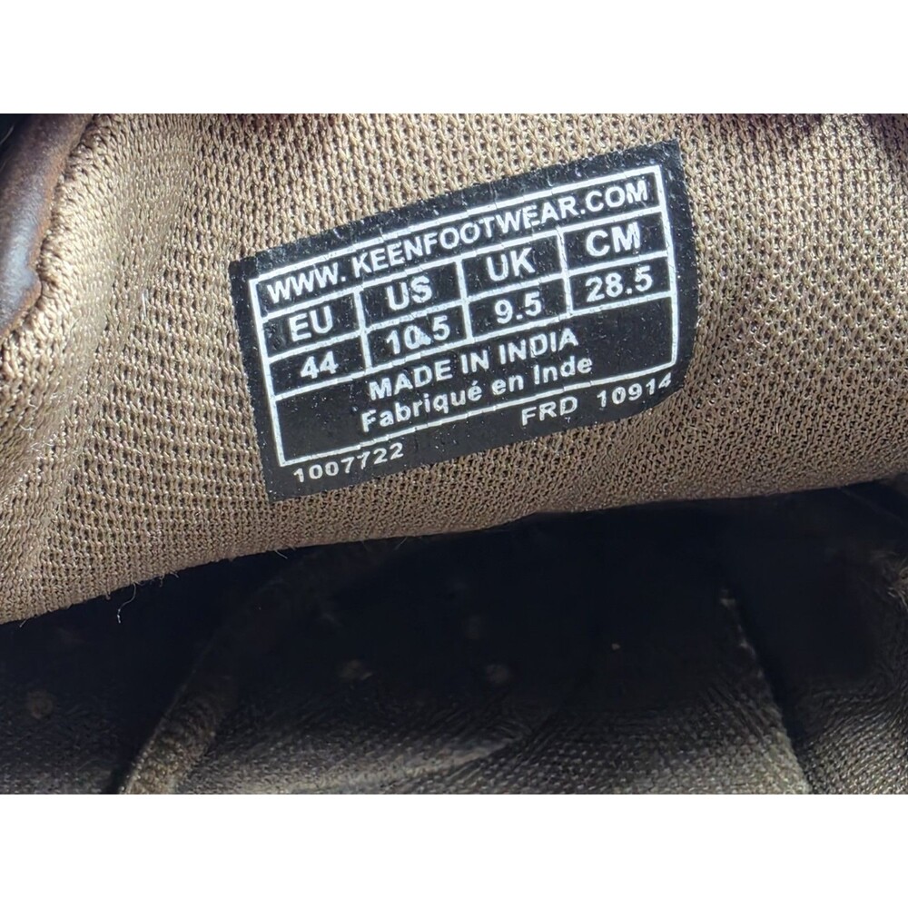 Keen Mens Austin Leather Shoes Chocolate Brown Size 10.5 Comfort Casual - Picture 7 of 7